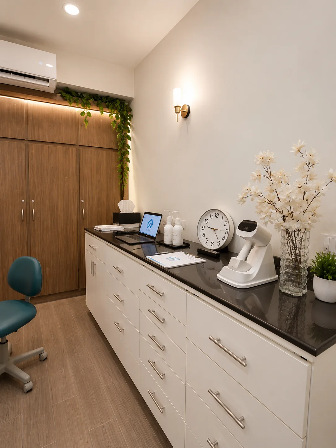 Aura Dental reception area - dental clinic DHA Phase 1 Lahore near Cantt