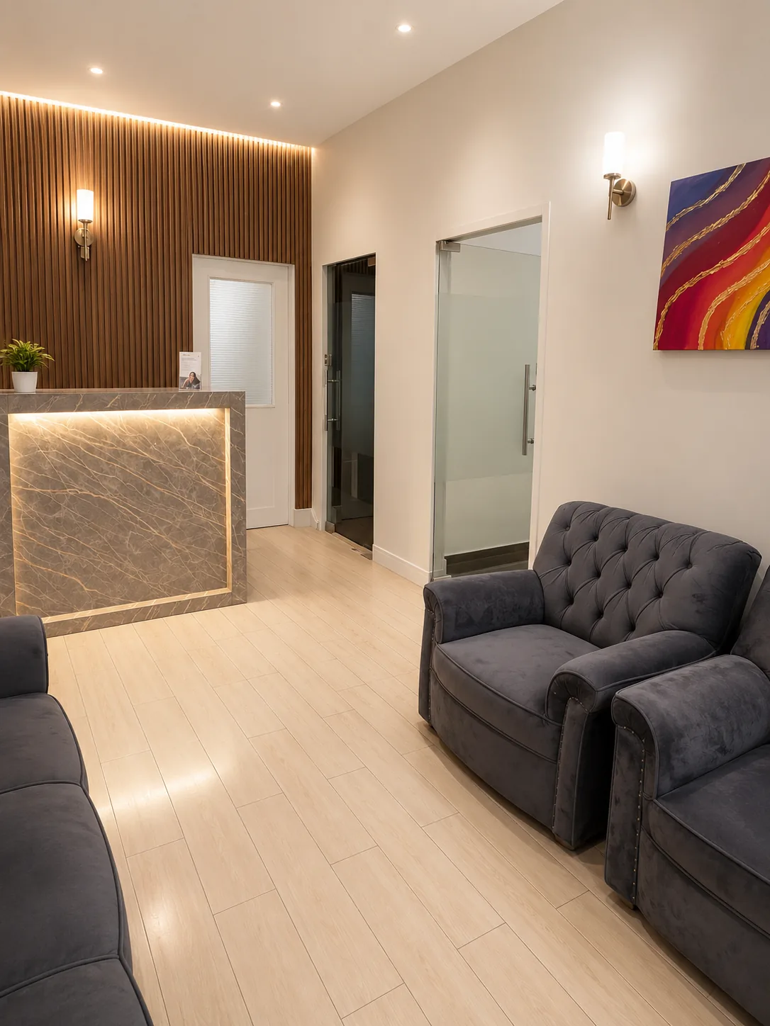 Modern dental treatment room Aura Dental - cosmetic dentistry Lahore DHA Cantt